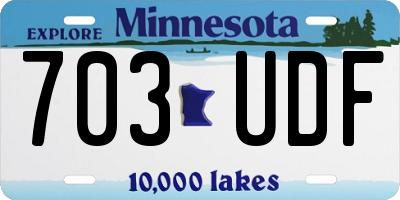 MN license plate 703UDF