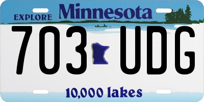 MN license plate 703UDG