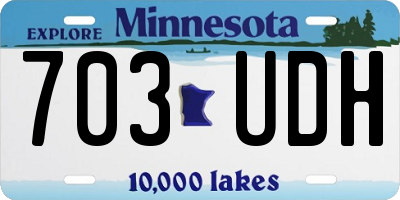 MN license plate 703UDH