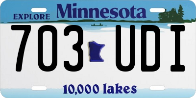 MN license plate 703UDI