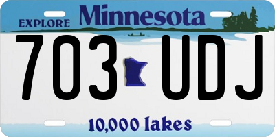 MN license plate 703UDJ