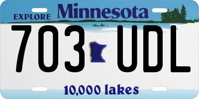 MN license plate 703UDL