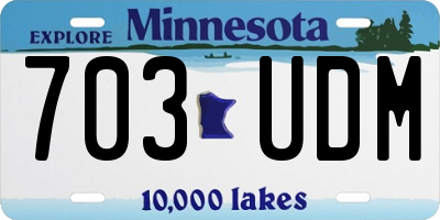 MN license plate 703UDM