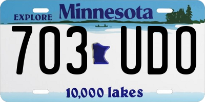 MN license plate 703UDO
