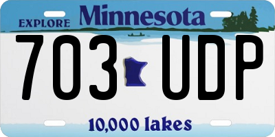 MN license plate 703UDP