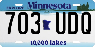 MN license plate 703UDQ