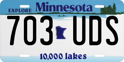 MN license plate 703UDS