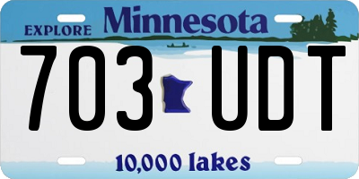MN license plate 703UDT