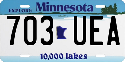 MN license plate 703UEA