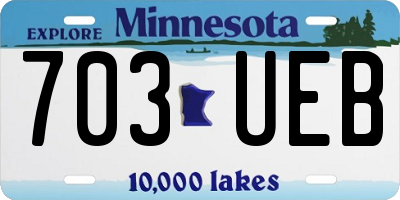 MN license plate 703UEB