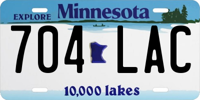 MN license plate 704LAC