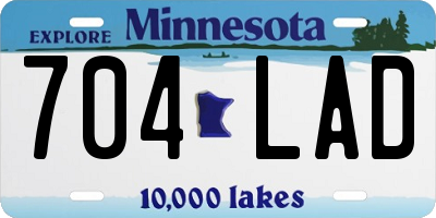 MN license plate 704LAD