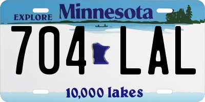 MN license plate 704LAL