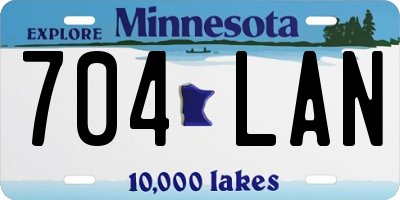 MN license plate 704LAN