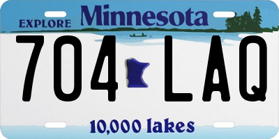 MN license plate 704LAQ