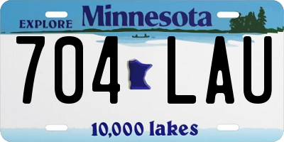 MN license plate 704LAU