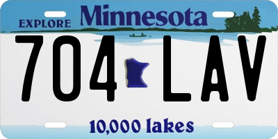 MN license plate 704LAV