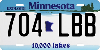 MN license plate 704LBB