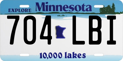 MN license plate 704LBI
