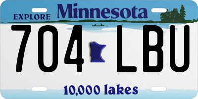 MN license plate 704LBU