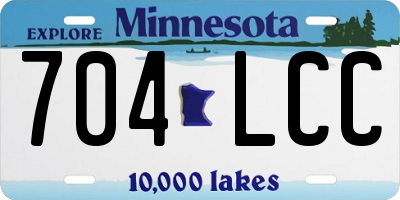 MN license plate 704LCC