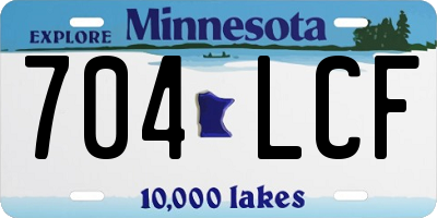 MN license plate 704LCF