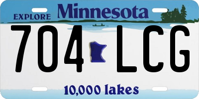 MN license plate 704LCG