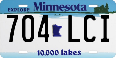 MN license plate 704LCI