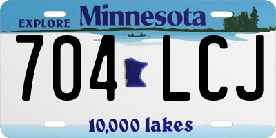 MN license plate 704LCJ