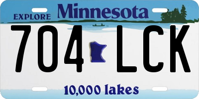 MN license plate 704LCK