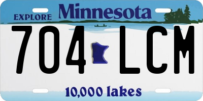 MN license plate 704LCM
