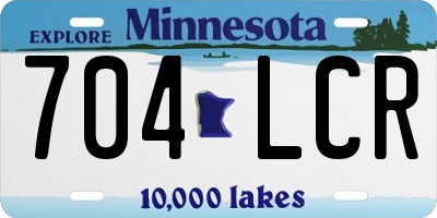 MN license plate 704LCR