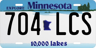 MN license plate 704LCS