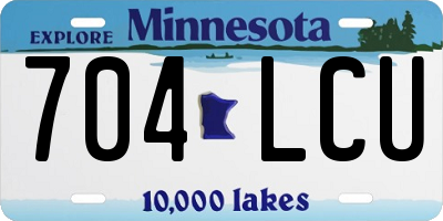 MN license plate 704LCU
