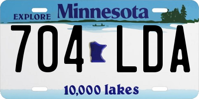 MN license plate 704LDA