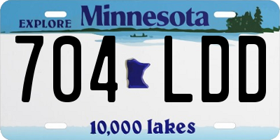 MN license plate 704LDD