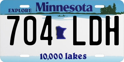 MN license plate 704LDH