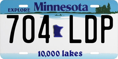 MN license plate 704LDP