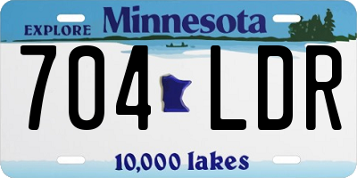 MN license plate 704LDR