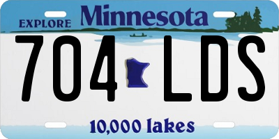 MN license plate 704LDS