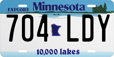 MN license plate 704LDY