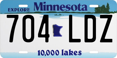 MN license plate 704LDZ