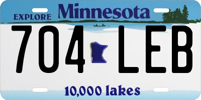 MN license plate 704LEB