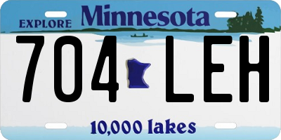 MN license plate 704LEH