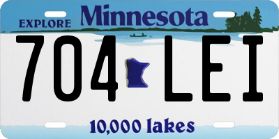 MN license plate 704LEI