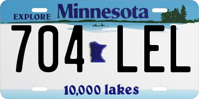 MN license plate 704LEL