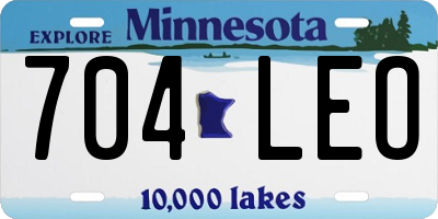 MN license plate 704LEO