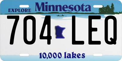 MN license plate 704LEQ