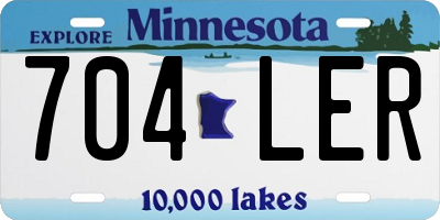MN license plate 704LER