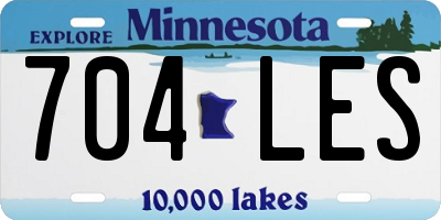 MN license plate 704LES